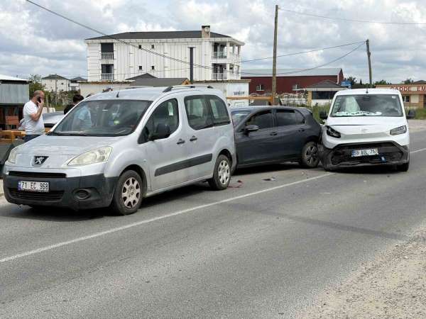 Tekirdağ'da zincirleme kaza kamerada