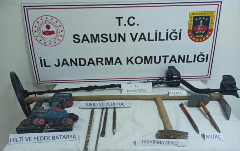 Samsun'da kaçak kazıya 6 gözaltı