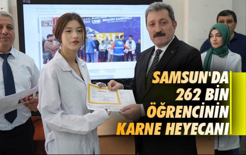 Samsun'da 262 bin öğrencinin karne heyecanı