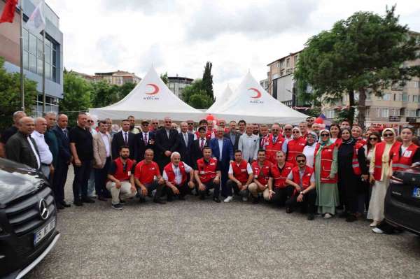 Bafra'da Kızılay kan alma birimi açılışı