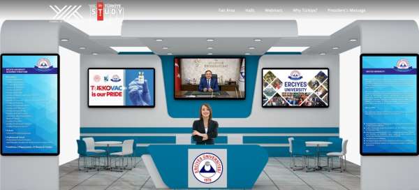 ERÜ 'Study in Türkiye' Online Üniversite Tercih Fuarı'nda stant açtı