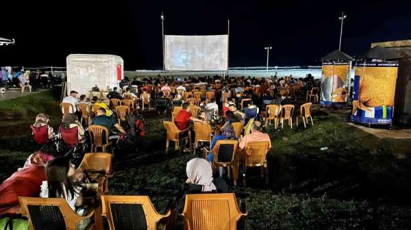 Fatsa'da açık havada nostaljik sinema keyfi