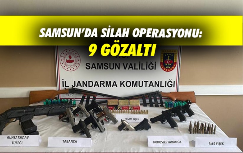 Samsun'da silah operasyonu: 9 gözaltı