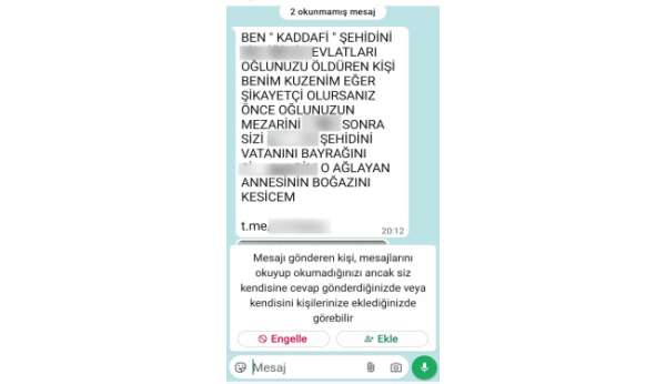 Bıçaklanarak öldürülen Hakan Çakır'ın ailesine ölüm tehdidi içeren mesajlar