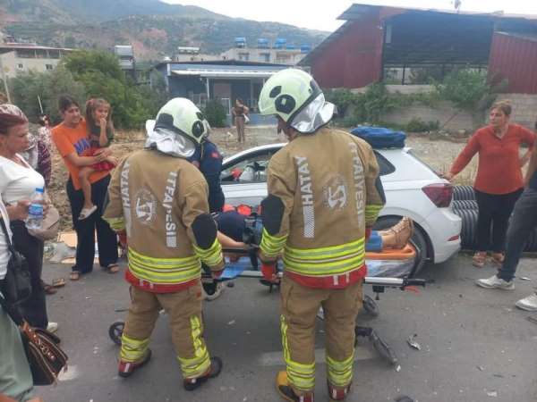 Samandağ'da trafik kazası:1 yaralı