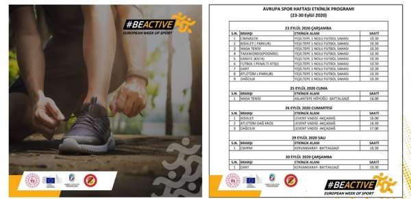 Avrupa Spor Haftası Malatya'da dolu dolu geçecek