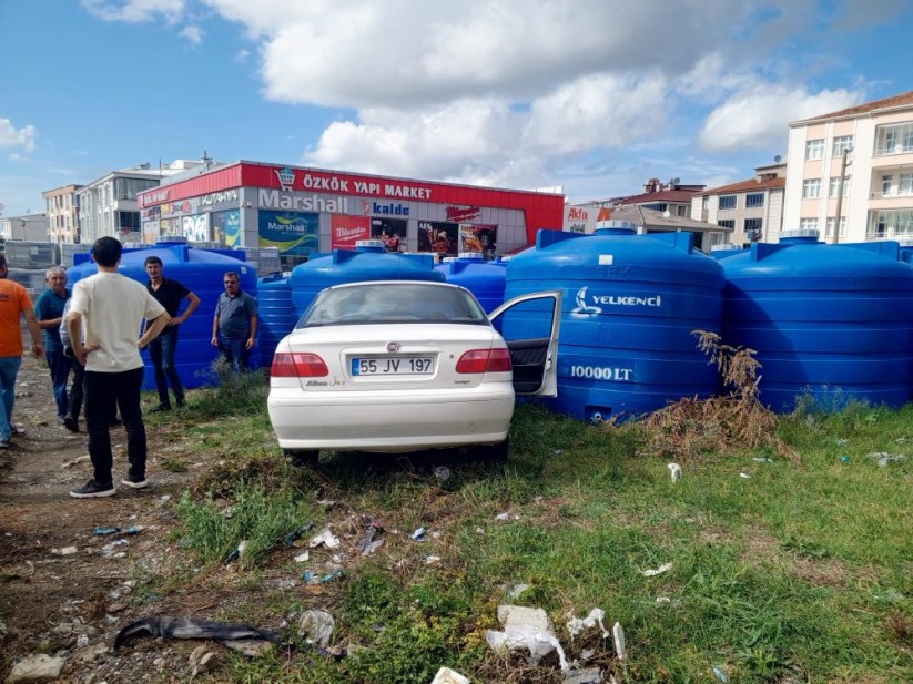 Samsun'da otomobil su tankına çarptı: 1 yaralı