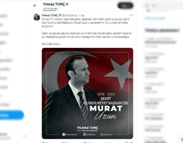 Şehit Başsavcı Murat Uzun, kabri başında anıldı