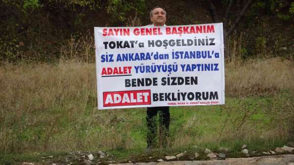 Kılıçdaroğlu'nun kaldığı otelin karşısında 'Adalet istiyorum' diye pankart açtı - Tokat haber