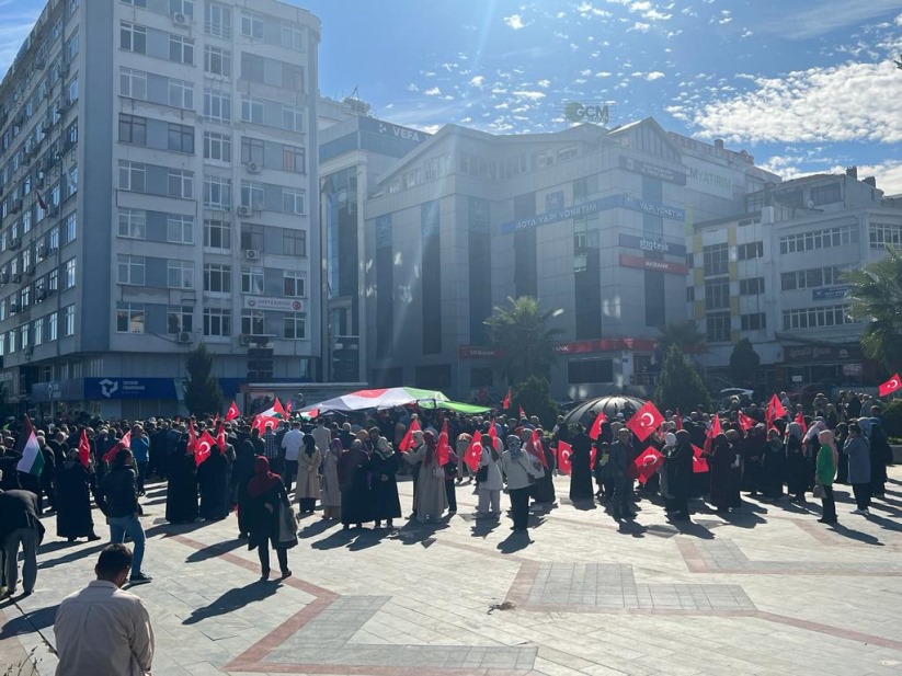 Samsun'da İsrail'i protesto eylemi!