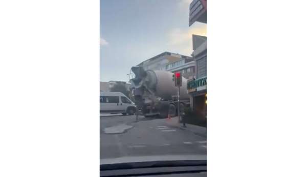 Küçükçekmece'de yola beton sürücüye 109 bin 662 TL idari para cezası