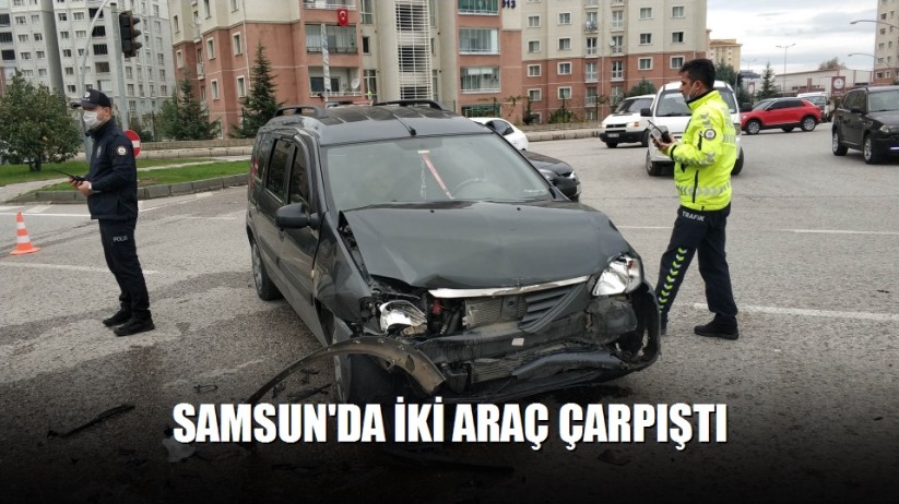 Samsun'da iki araç çarpıştı