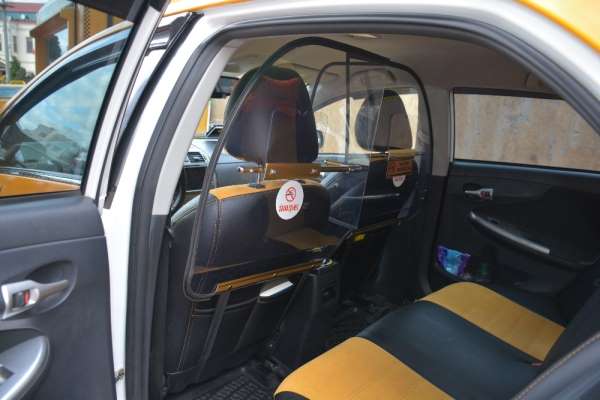 Sinop'ta koronaya karşı ilk 'kabinli taksi' uygulaması