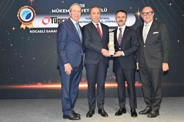 Tüpraş'a Kocaeli Sanayi Odası'ndan 'Sürdürülebilirlikte Mükemmeliyet' ödülü