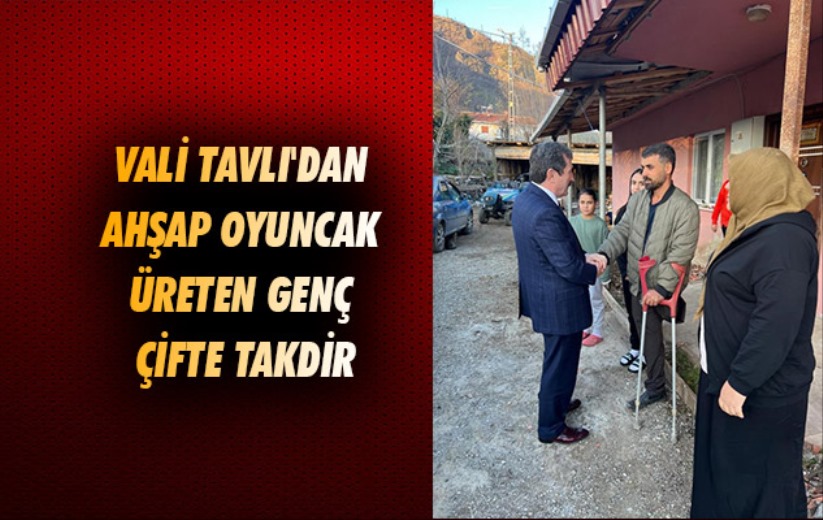 Samsun Valisi Tavlı'dan ahşap oyuncak üreten genç çifte takdir