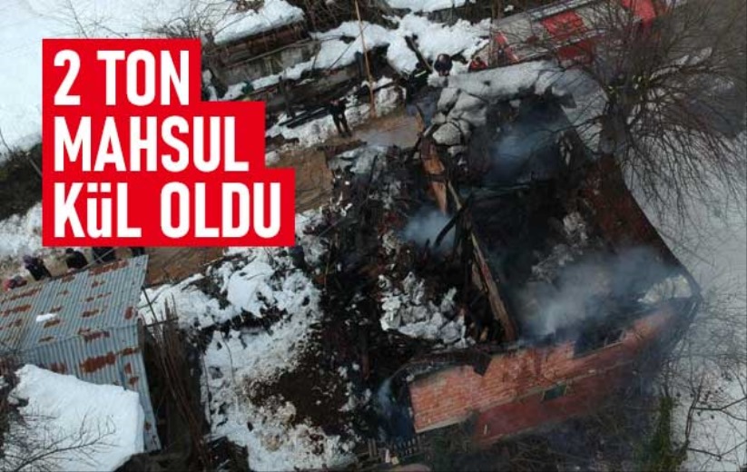 2 ton mahsul kül oldu