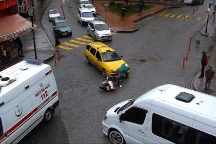 Rize'deki trafik kazaları MOBESE'ye takıldı 