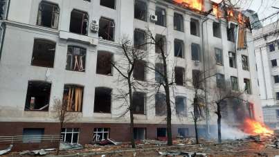 Harkov'da emniyet ve üniversite binası vuruldu