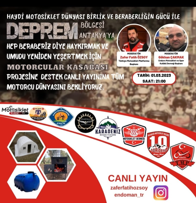 Samsunlu motosiklet grubundan gururlandıran afet seferberliği