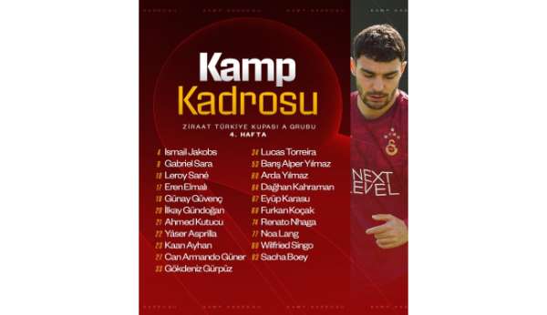 Galatasaray'da Alanyaspor maçının kamp kadrosu açıklandı
