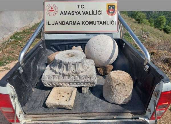 Amasya'da 5 tarihi eser ele geçirildi