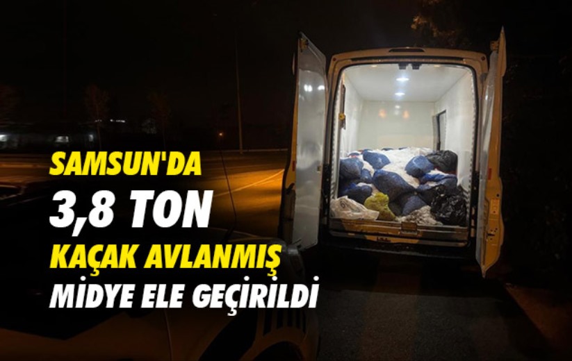 Samsun'da 3,8 ton kaçak avlanmış midye ele geçirildi