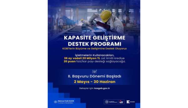 Bakan Kacır: '20 milyon lira üst limitli, 36 ay vadeli finansman için 20 puanlık faizkr payı desteği sağlıyo
