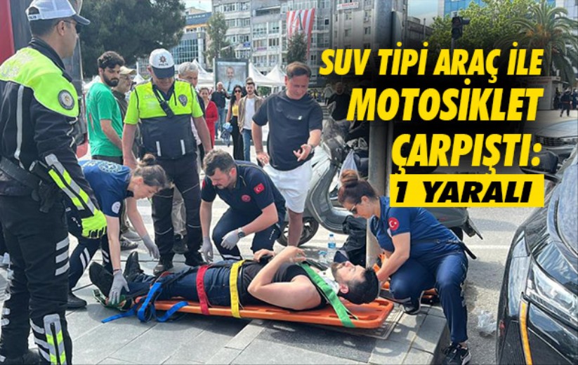 Samsun'da SUV tipi araç ile motosiklet çarpıştı: 1 yaralı