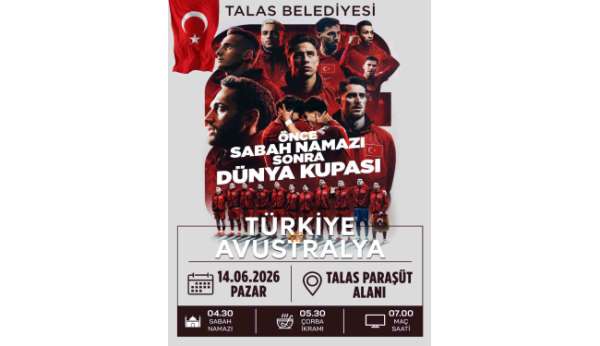Talas'ta milli heyecan paraşüt alanında yaşanacak