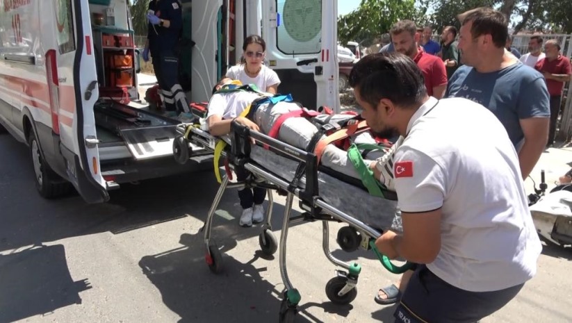 Samsun'da önündeki minibüse çarpan motosiklet sürücüsü yaralandı