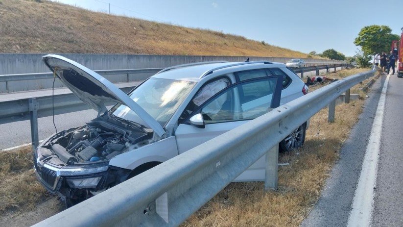 Samsun'da kaza: Otomobilden yara almadan çıktılar