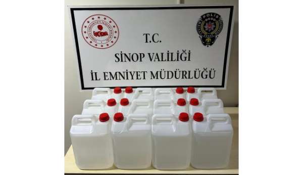 Sinop'ta 60 litre etil alkol ele geçirildi