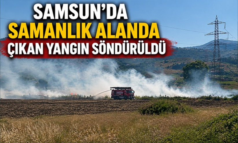 Samsun'da samanlık alanda çıkan yangın söndürüldü