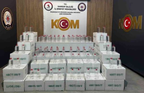 Samsun'da 900 litre kaçak etil alkol ele geçirildi