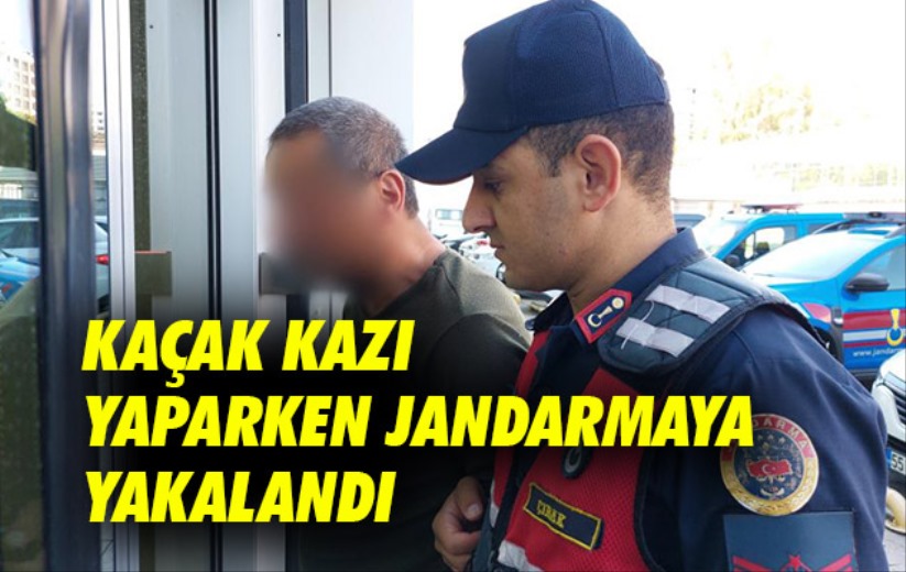 Samsun'da kaçak kazı yaparken jandarmaya yakalandı