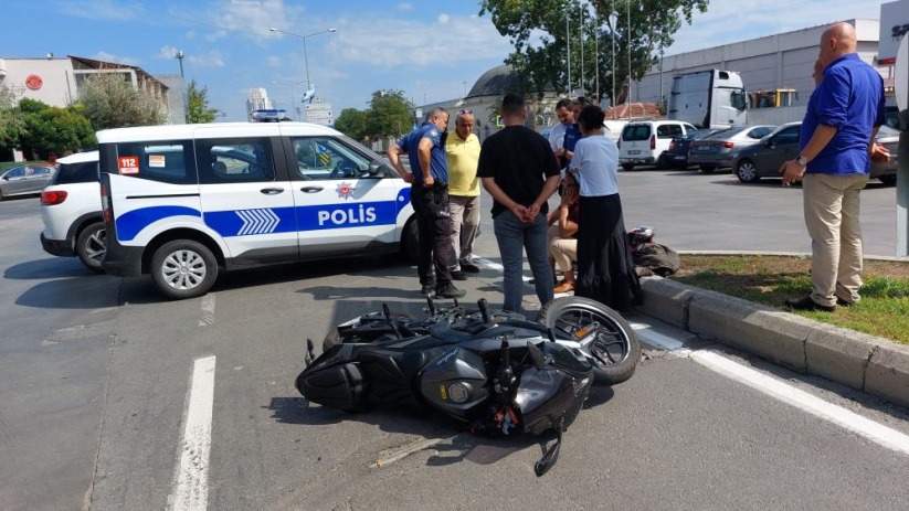 Samsun'da otomobil ile motosiklet çarpıştı: 1 yaralı