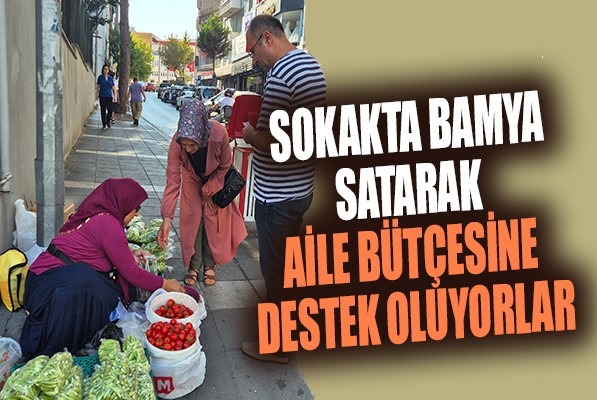Fedakar kadınlar: Sokakta bamya satarak aile bütçesine destek oluyorlar