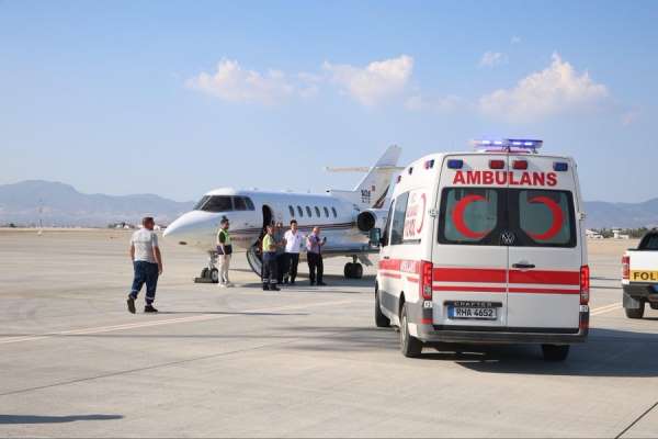 Girne'deki gemi kazasından etkilenen hamile kadın Kocaeli'ye nakledildi
