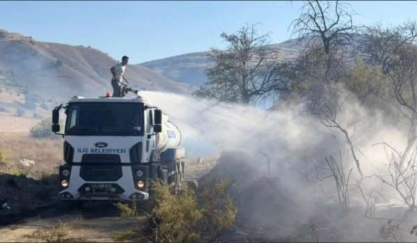İliç'te tarım arazisinde çıkan yangın kontrol altına alındı