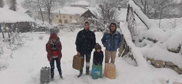 Amasya'da kar sevinci 
