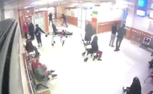Maltepe'de hastanedeki silahlı saldırı anı kamerada