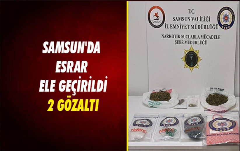 Samsun'da esrar ele geçirildi: 2 gözaltı