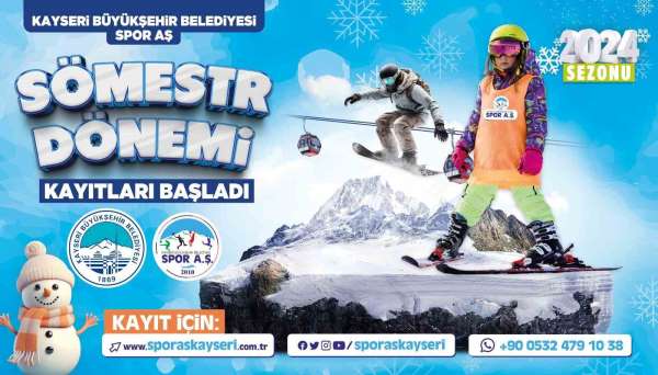 Büyükşehir Spor A.Ş.'den Kayak Okulu'nda 'sömestr' jesti