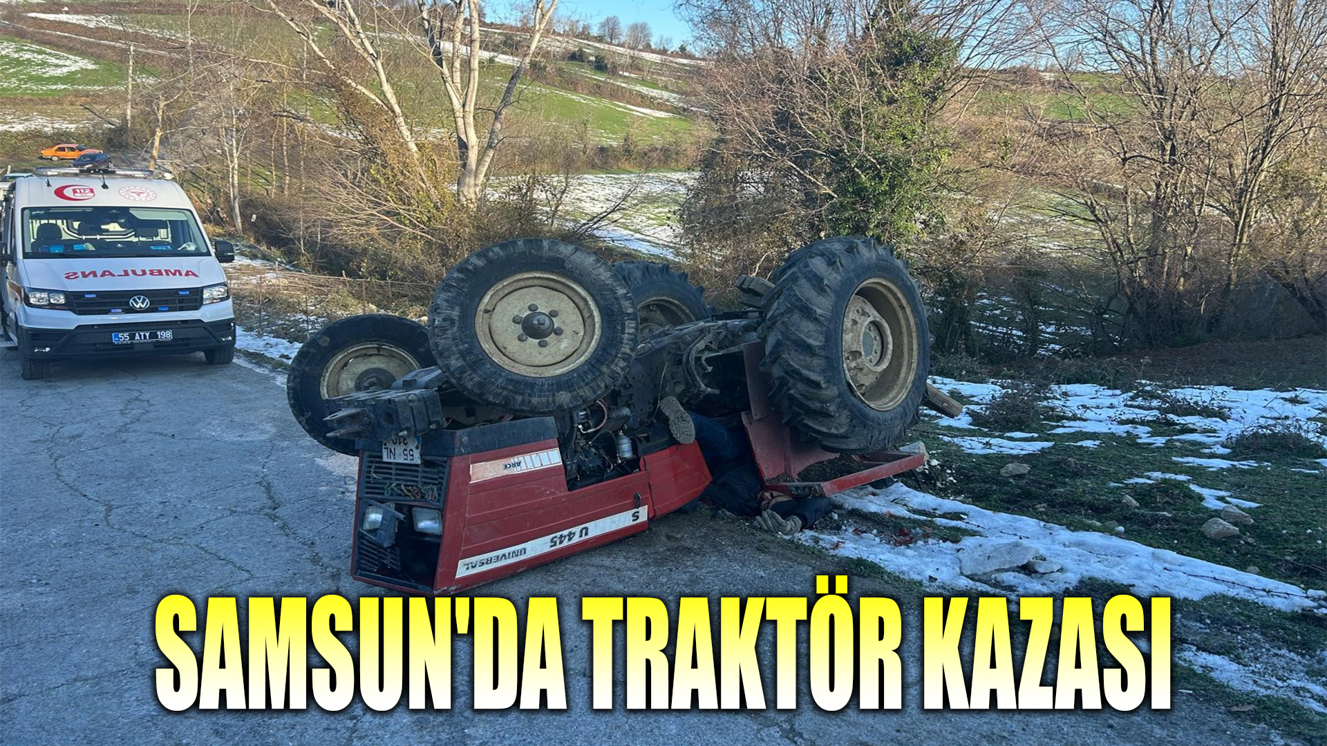 Samsun'da traktör kazası