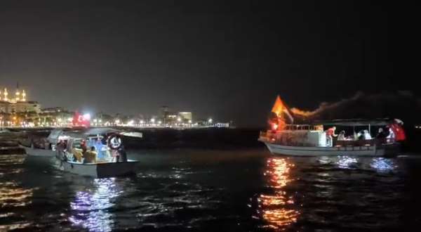 İsrail'in Küresel Sumud Filosuna saldırısı Mersin'de protesto edildi