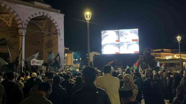 Konya'da İsrail'in Küresel Sumud Filosuna saldırısı protesto edildi