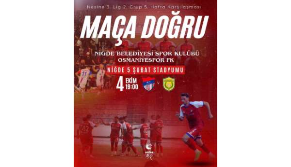 Niğde Belediyespor, Osmaniyespor maçına hazır