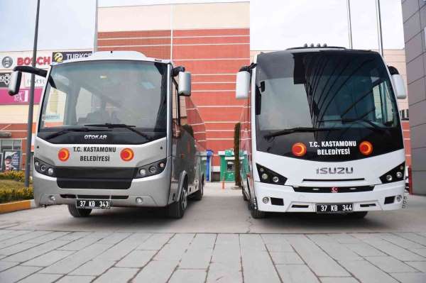 Kastamonu Belediyesi, araç filosuna 2 otobüs ve 1 finişer daha ekledi