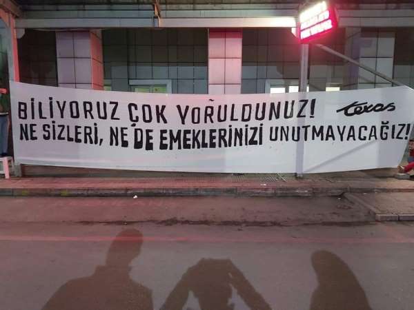 Bursaspor taraftarlarından sağlık çalışanlarına destek 