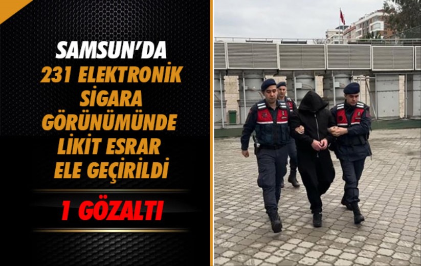 Samsun'da 231 elektronik sigara görünümünde likit esrar ele geçirildi